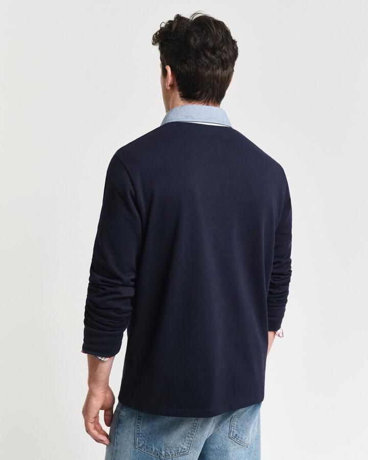 Gant Polo Shirt Lange Mouw Regular Chambray Heavy Rugger poloshirt met lange mouwen - Foto 4