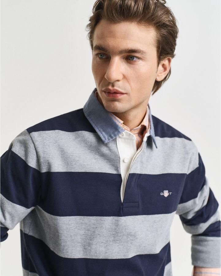 Gant Poloshirt met lange mouwen REG CHAMBRAY STRIPE HEAVY RUGGER - Foto 2