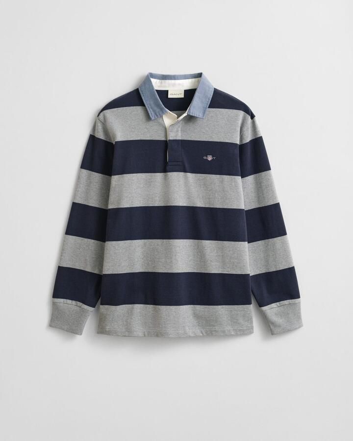 Gant Poloshirt met lange mouwen REG CHAMBRAY STRIPE HEAVY RUGGER - Foto 7