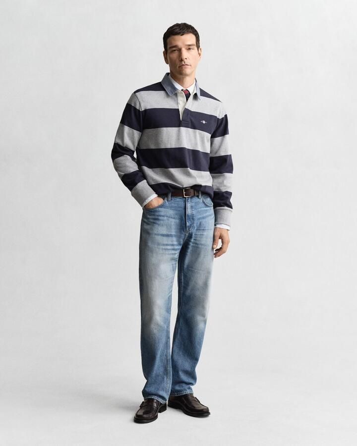 Gant Poloshirt met lange mouwen REG CHAMBRAY STRIPE HEAVY RUGGER - Foto 8