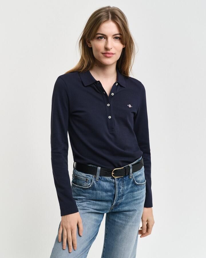 Gant Poloshirt met lange mouwen SLIM SHIELD LS PIQUE POLO - Foto 6
