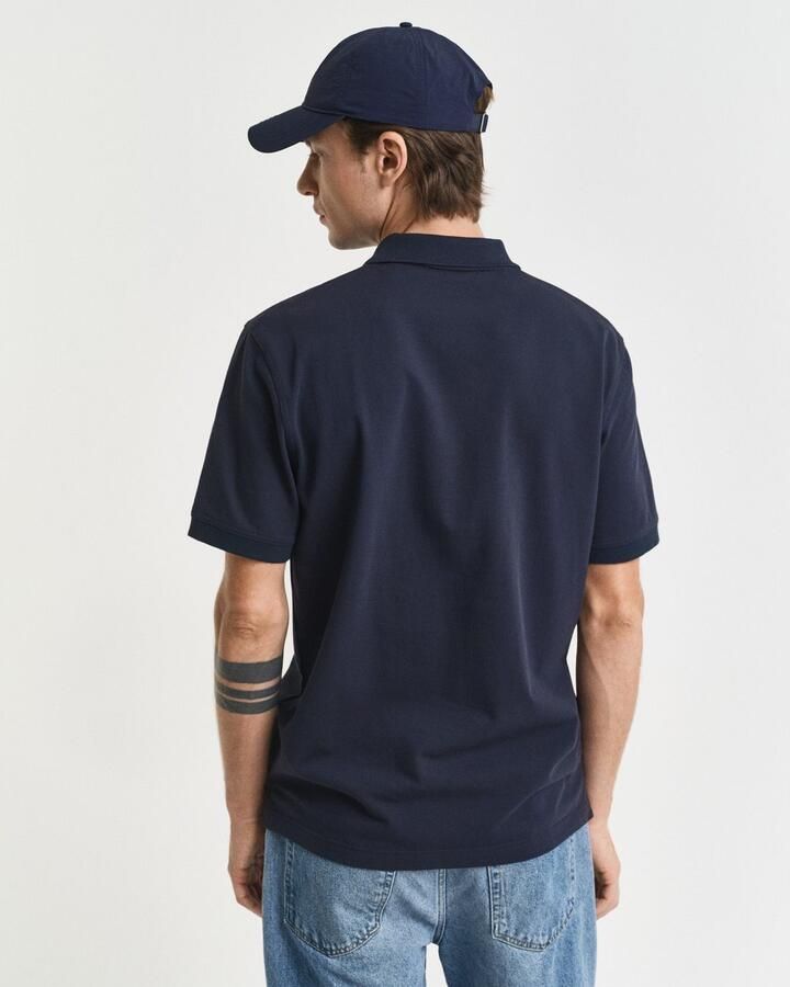 Gant Poloshirt REG CONTRAST PIQUE SS RUGGER met contrastkleurige inzetten - Foto 5