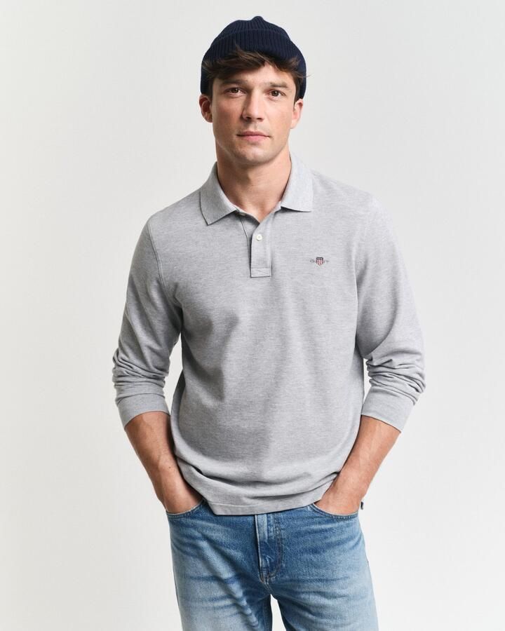 Gant Polo Shirt Lange Mouw Regular Shield piqué poloshirt met lange mouwen - Foto 14