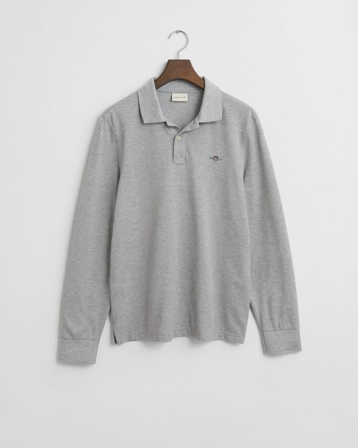 Gant Polo Shirt Lange Mouw Regular Shield piqué poloshirt met lange mouwen - Foto 10