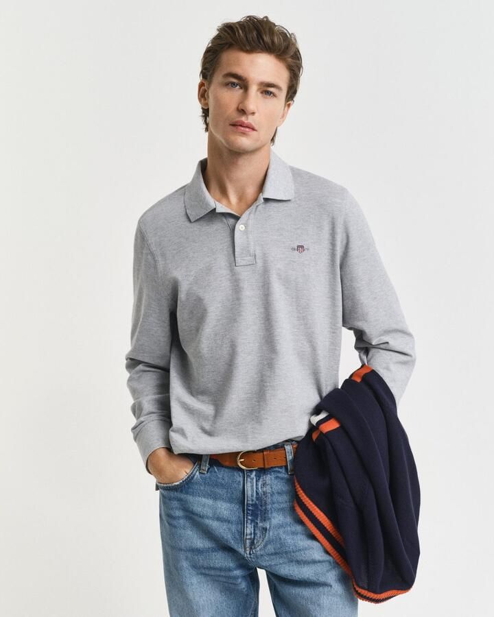 Gant Polo Shirt Lange Mouw Regular Shield piqué poloshirt met lange mouwen - Foto 11
