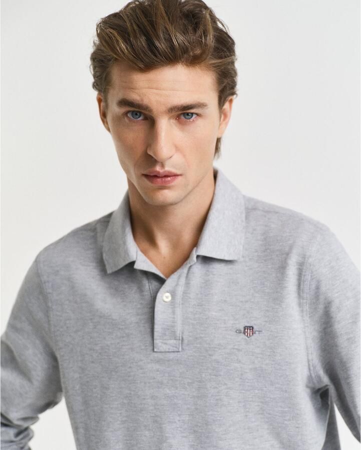 Gant Polo Shirt Lange Mouw Regular Shield piqué poloshirt met lange mouwen - Foto 4