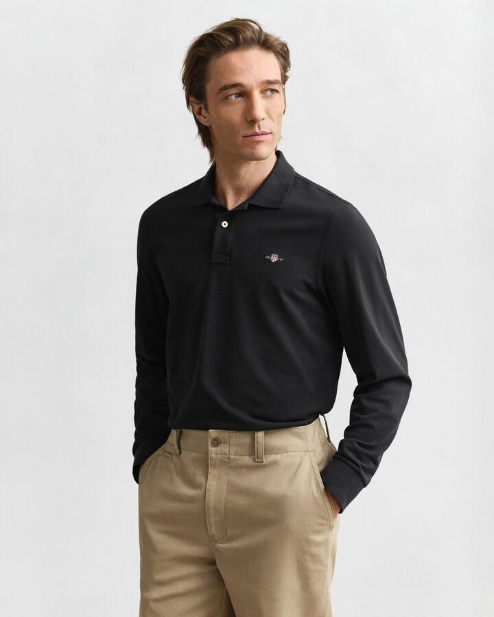 Gant Polo Shirt Lange Mouw Regular Shield piqué poloshirt met lange mouwen - Foto 13