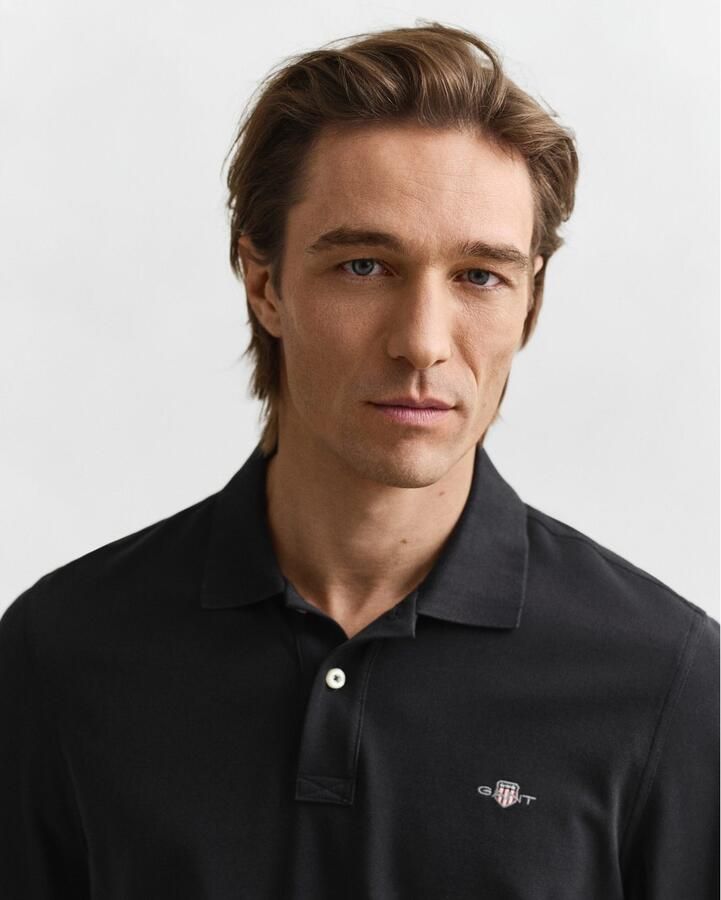 Gant Polo Shirt Lange Mouw Regular Shield piqué poloshirt met lange mouwen - Foto 3