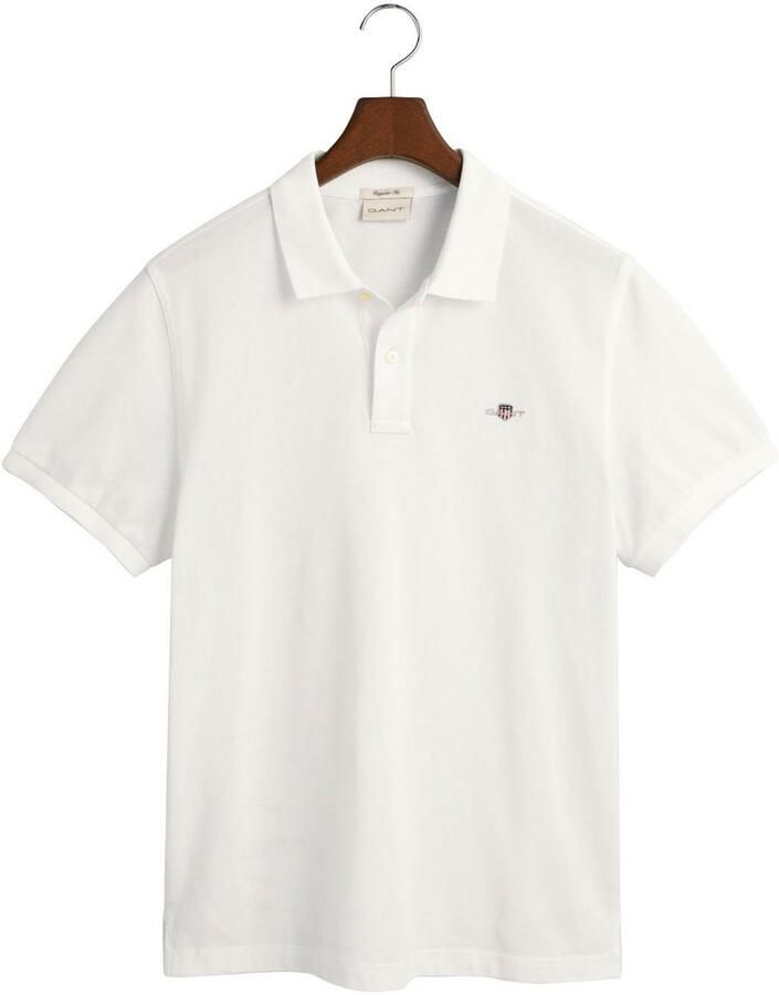 Gant Poloshirt REG SHIELD SS PIQUE POLO met logo en platte breikraag 100% katoen pique - Foto 6