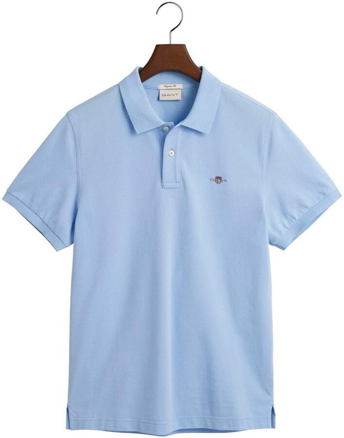 Gant Poloshirt REG SHIELD SS PIQUE POLO met logo en platte breikraag 100% katoen pique - Foto 9