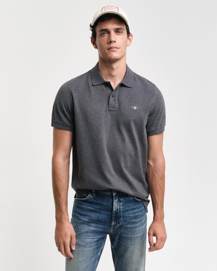 Gant Poloshirt REG SHIELD SS PIQUE POLO met logo en platte breikraag 100% katoen pique - Foto 6