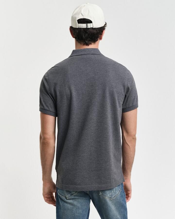 Gant Poloshirt REG SHIELD SS PIQUE POLO met logo en platte breikraag 100% katoen pique