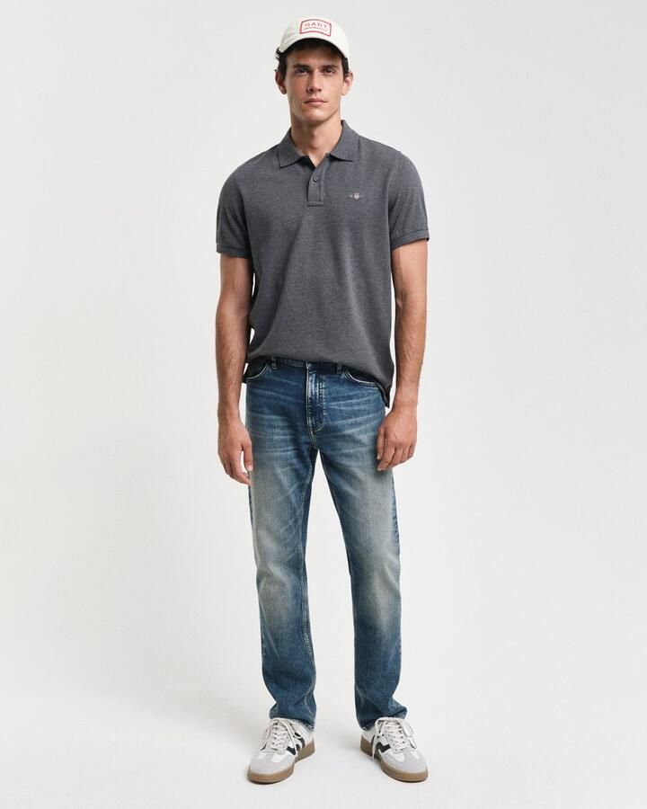 Gant Poloshirt REG SHIELD SS PIQUE POLO met logo en platte breikraag 100% katoen pique - Foto 3