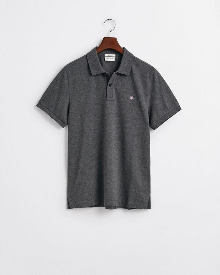 Gant Poloshirt REG SHIELD SS PIQUE POLO met logo en platte breikraag 100% katoen pique - Foto 4