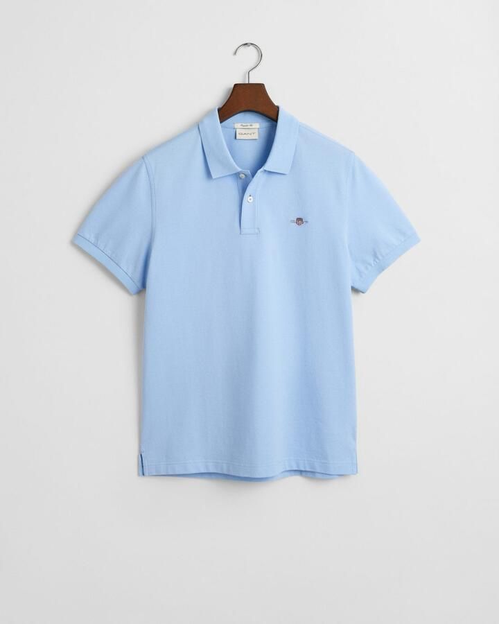 Gant Poloshirt REG SHIELD SS PIQUE POLO met logo en platte breikraag 100% katoen pique - Foto 8