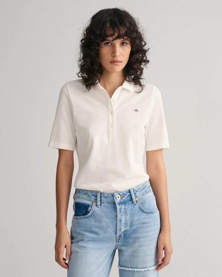 Gant Poloshirt SLIM SHIELD KA PIQUE POLO met geborduurd grafisch logo op de borst - Foto 2