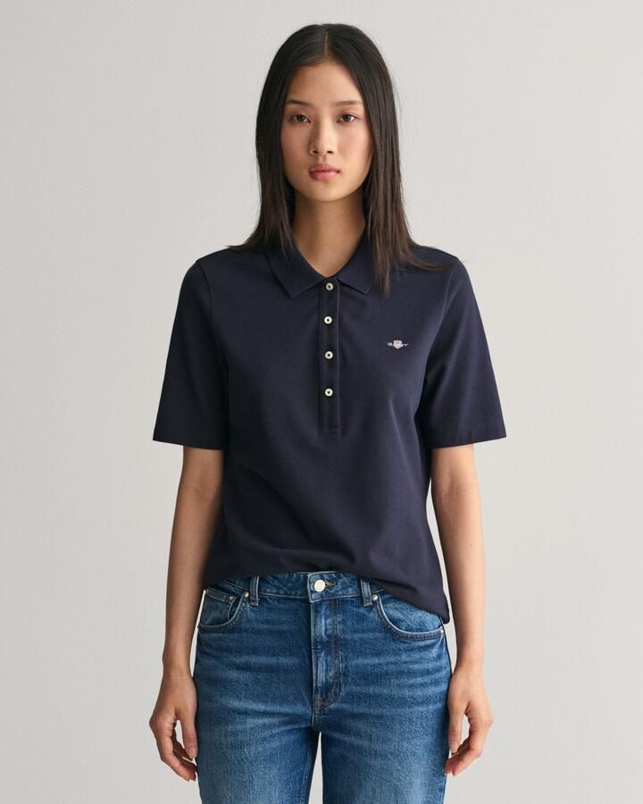 Gant Poloshirt SLIM SHIELD KA PIQUE POLO met geborduurd grafisch logo op de borst