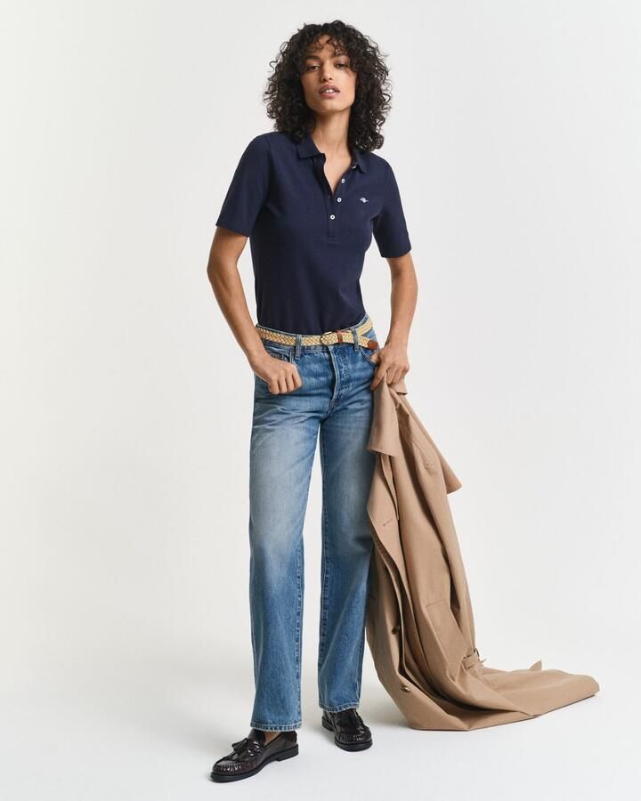 Gant Poloshirt SLIM SHIELD KA PIQUE POLO met geborduurd grafisch logo op de borst - Foto 6