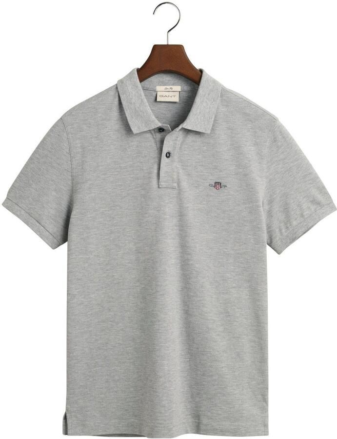 Gant Poloshirt SLIM SHIELD SS PIQUE POLO met logoborduursel op borsthoogte - Foto 5