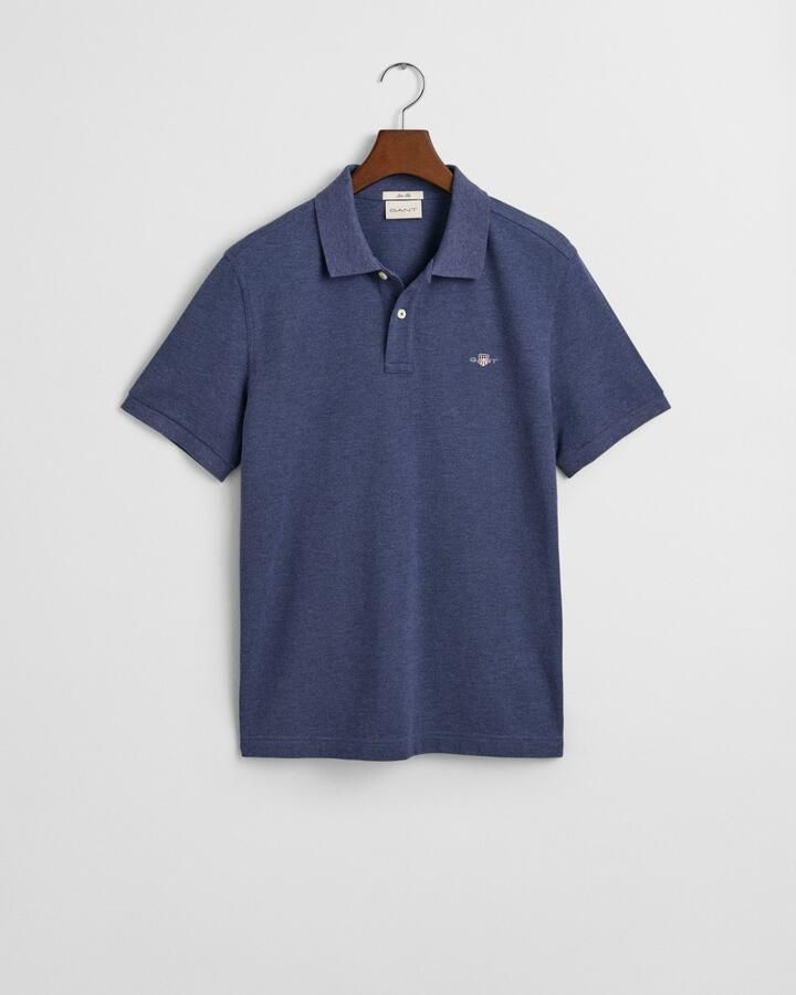 Gant Poloshirt SLIM SHIELD SS PIQUE POLO met logoborduursel op borsthoogte
