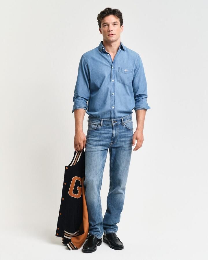 Gant Regular fit jeans met 5-pocketmodel - Foto 12