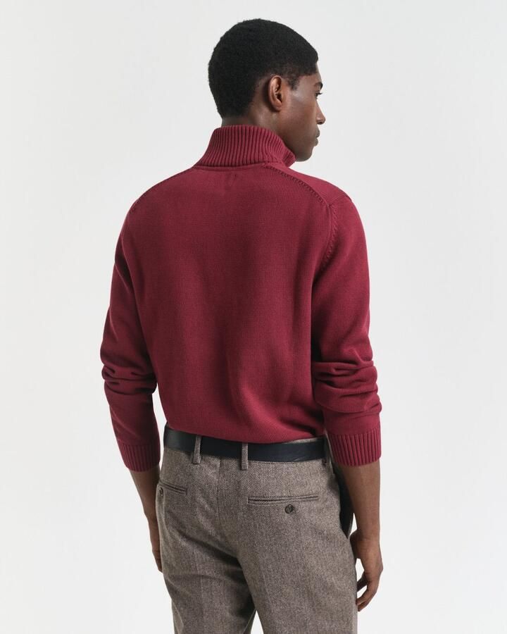 Gant Schipperstrui CASUAL COTTON HALFZIP met geborduurd grafisch logo op de borst - Foto 8