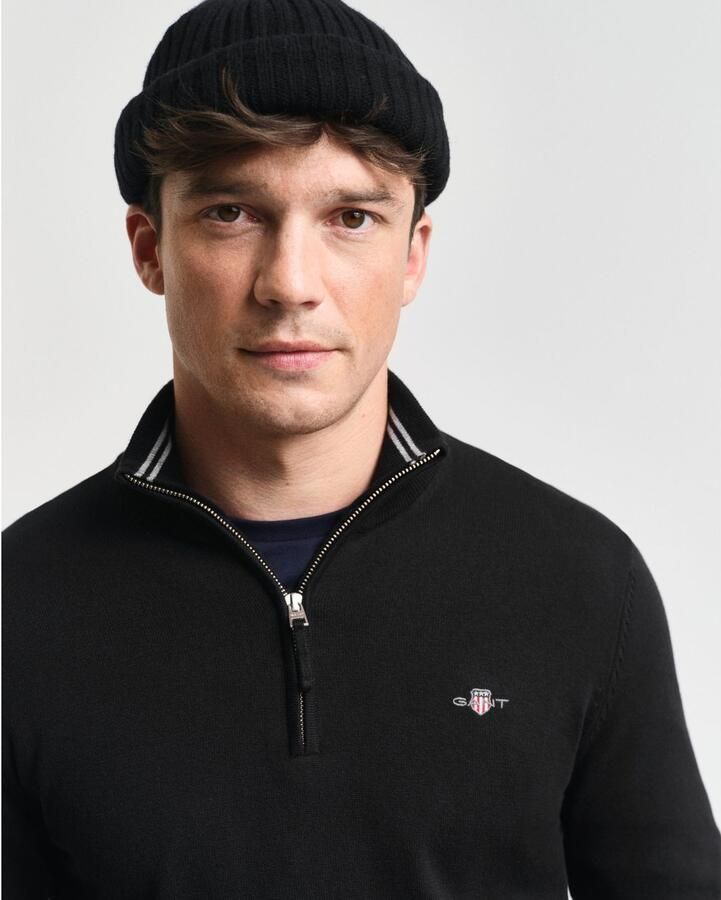 Gant Trui Klassiek gebreid katoen met halve rits - Foto 5