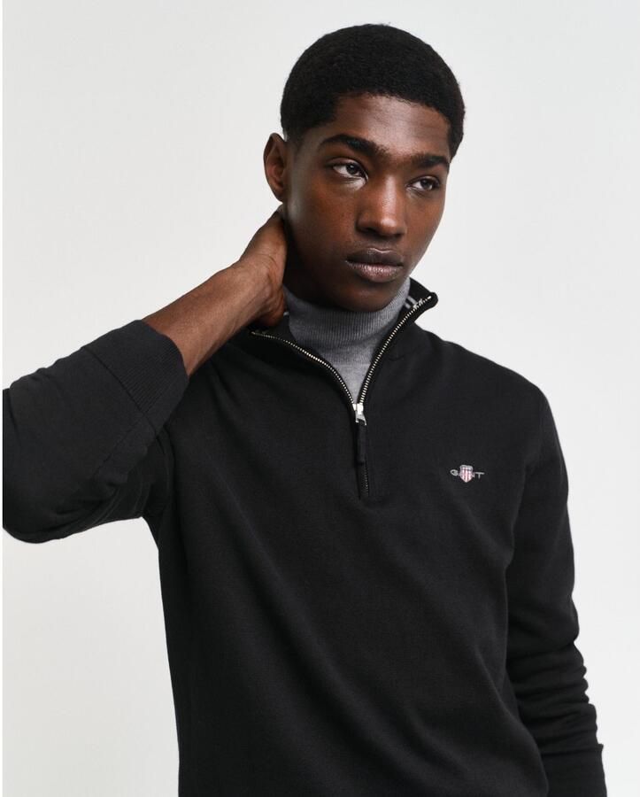 Gant Trui Klassiek gebreid katoen met halve rits - Foto 2