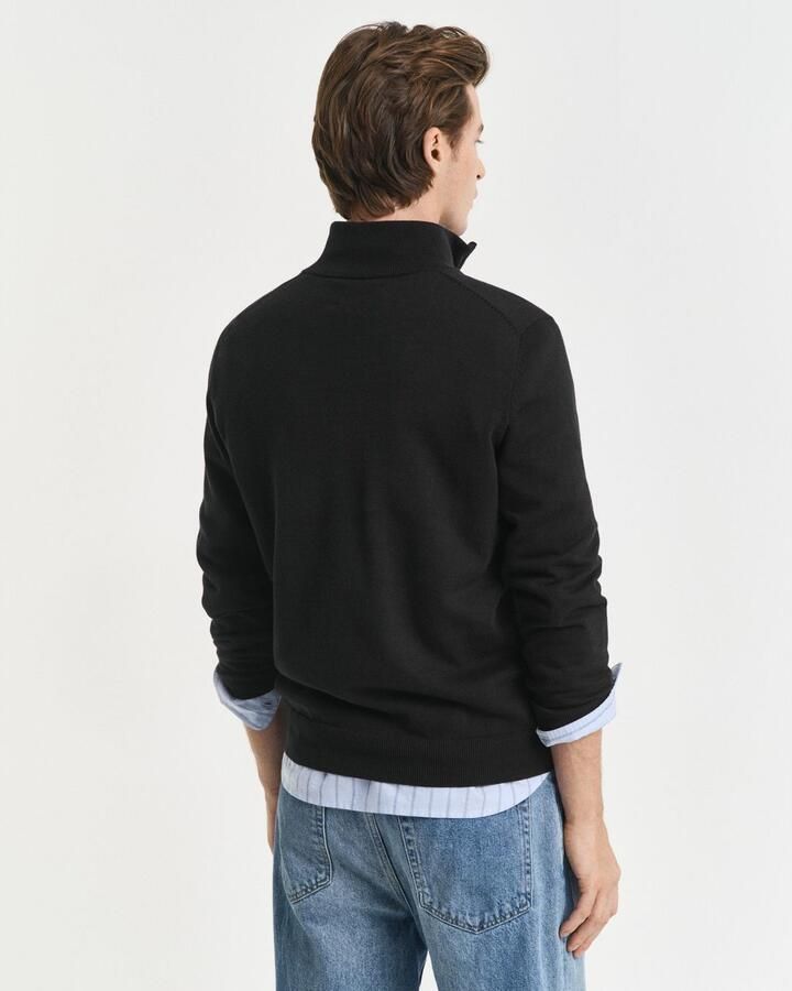 Gant Trui Klassiek gebreid katoen met halve rits - Foto 13