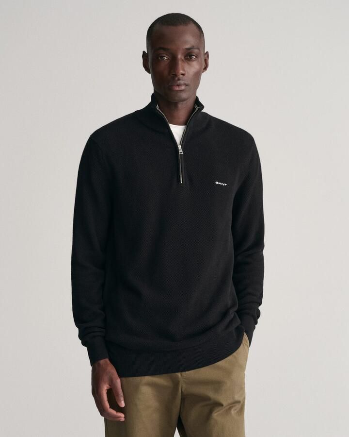 Gant Schipperstrui COTTON PIQUE HALF ZIP - Foto 4