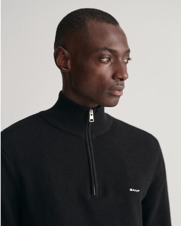Gant Schipperstrui COTTON PIQUE HALF ZIP - Foto 2