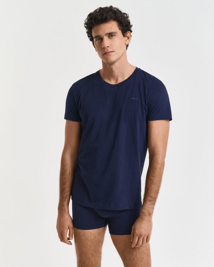 Gant Pyjama's nachthemden Set van 2 lounge T-shirts met ronde hals