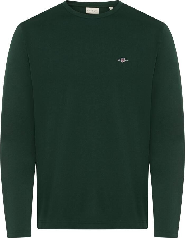 Gant Shirt met lange mouwen REG SHIELD LS T-SHIRT met logoborduursel op borsthoogte