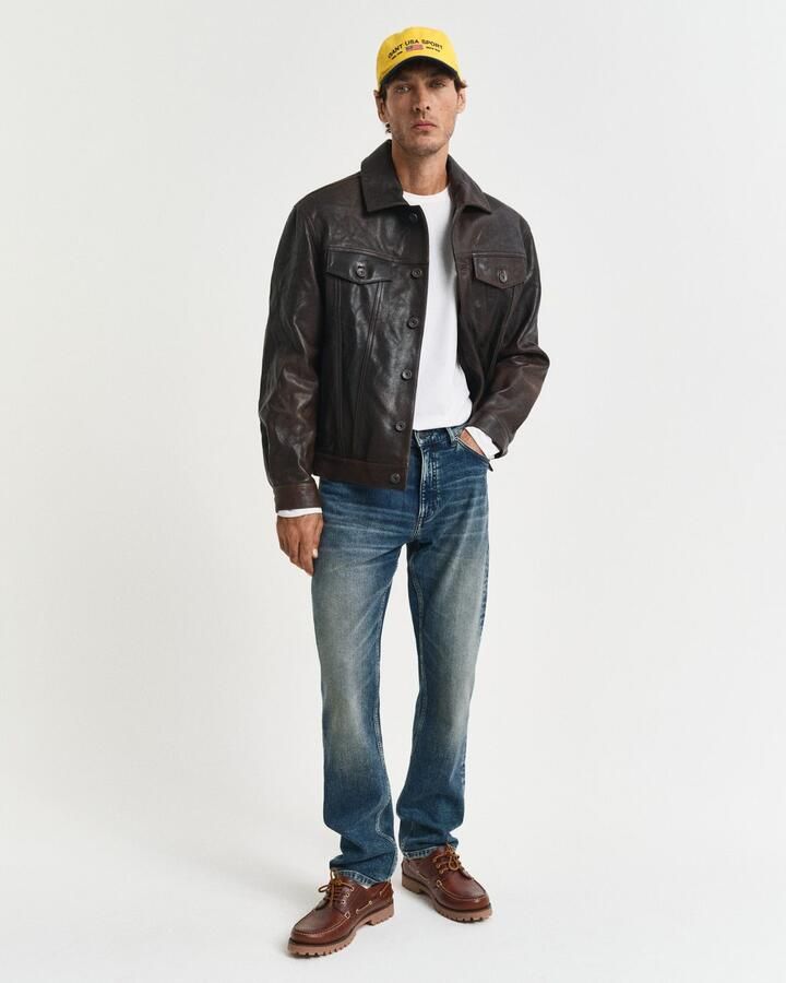 Gant Shirt met lange mouwen REG SHIELD LS T-SHIRT met logoborduursel op borsthoogte - Foto 4