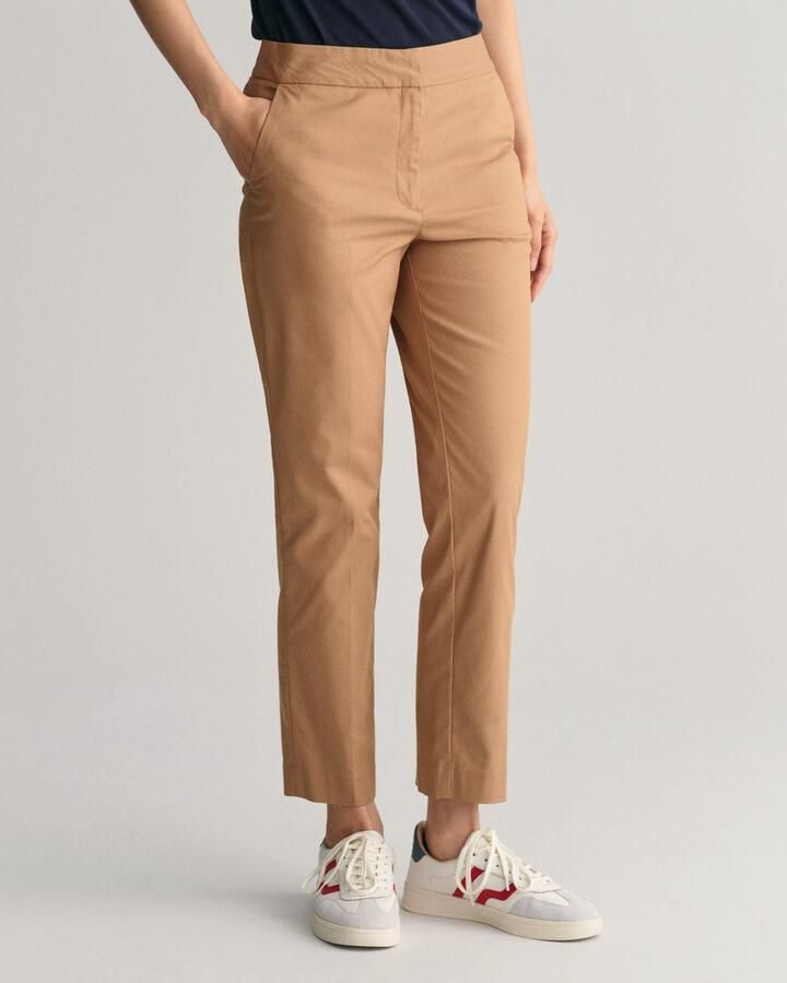 Gant Stoffen broek SLIM SLACK met plooien aan voor- en achterkant - Foto 2