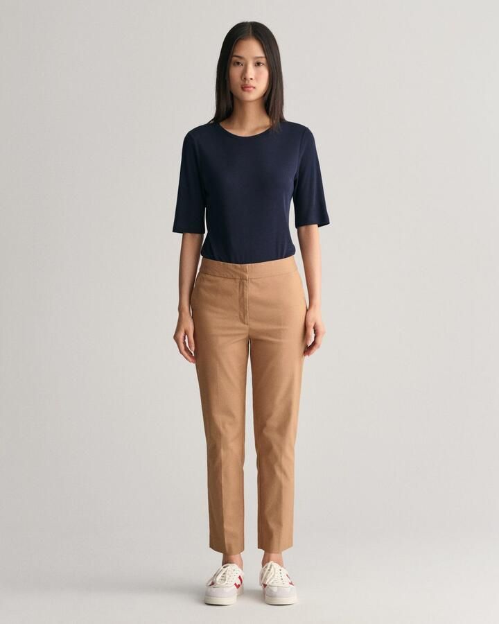 Gant Stoffen broek SLIM SLACK met plooien aan voor- en achterkant - Foto 11