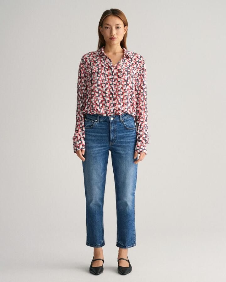 Gant Straight jeans STRAIGHT CROPPED JEANS Verkorte jeans met rechte pijp - Foto 4