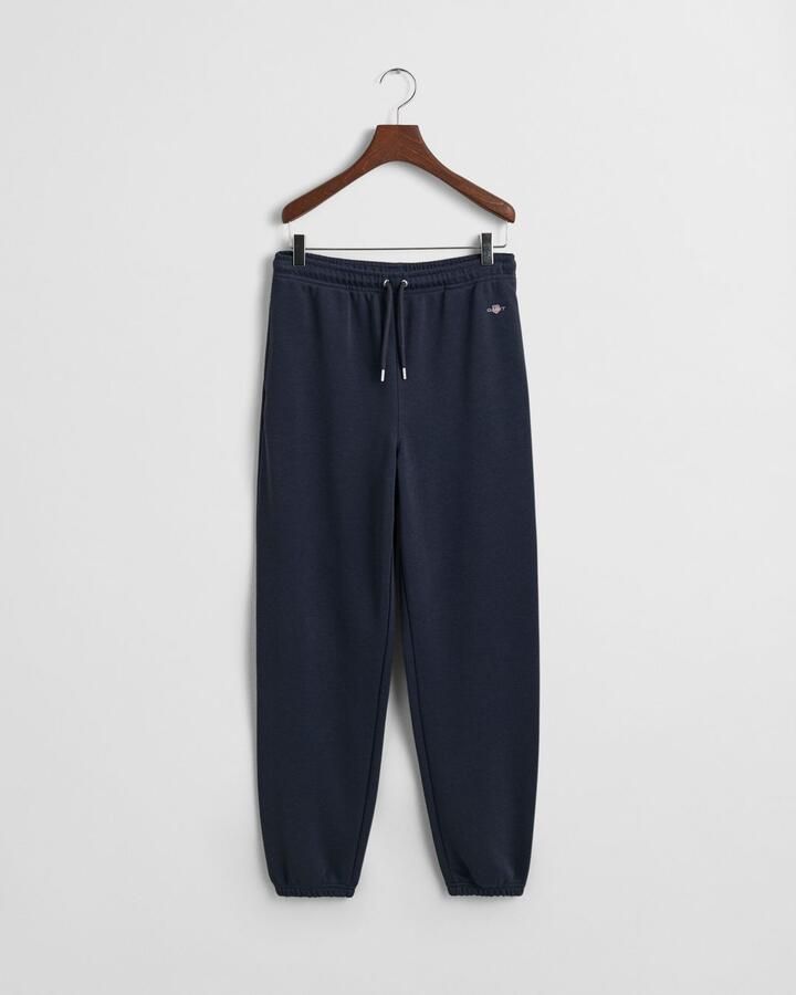Gant Sweatbroek REG SHIELD SWEATPANTS Elastische taille met koordel - Foto 4