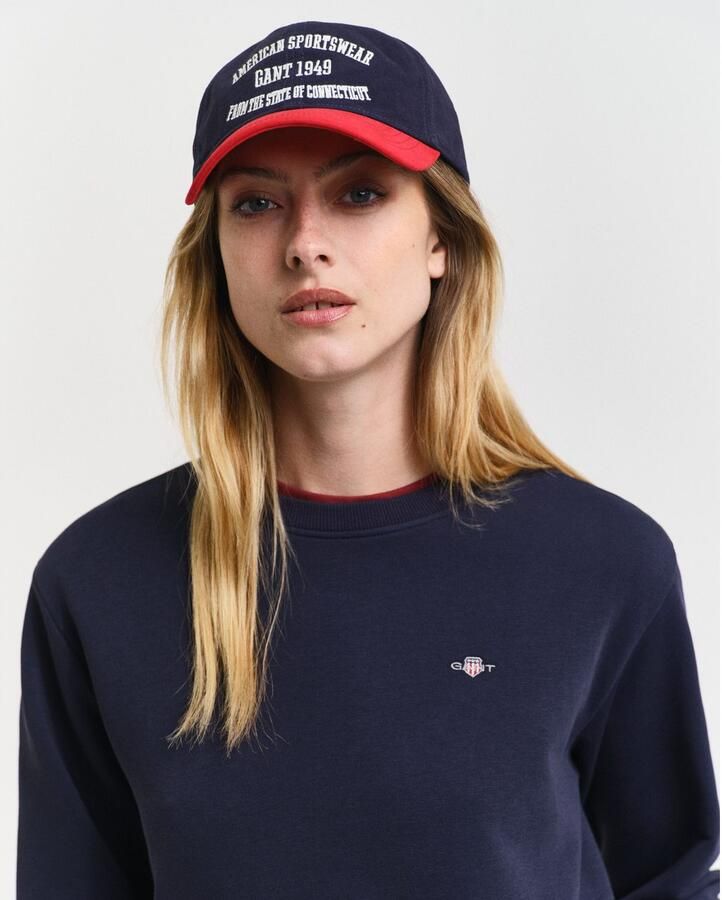 Gant Sweatjurk SHIELD C-NECK SWEAT DRESS Shield sweatjurk met ronde hals - Foto 2