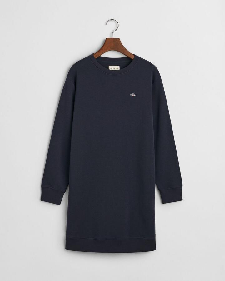 Gant Sweatjurk SHIELD C-NECK SWEAT DRESS Shield sweatjurk met ronde hals - Foto 6