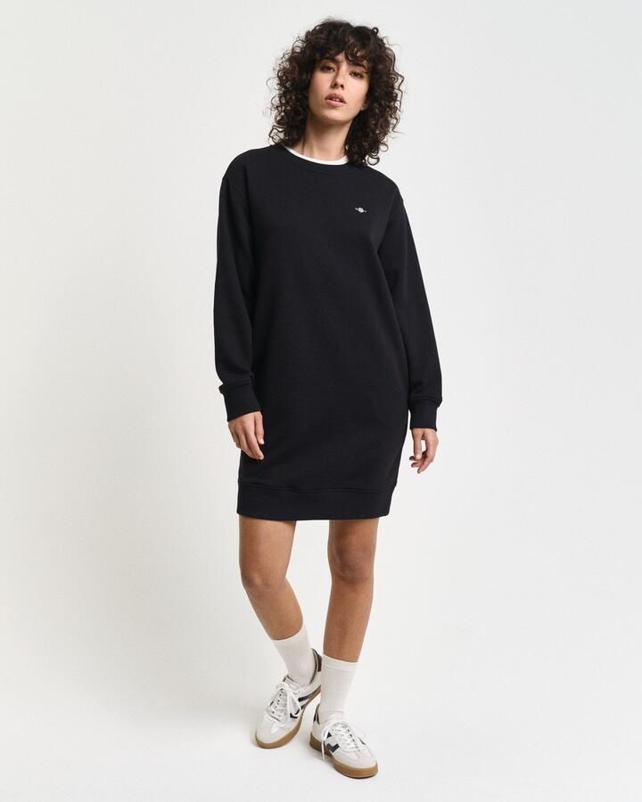 Gant Sweatjurk SHIELD C-NECK SWEAT DRESS Shield sweatjurk met ronde hals