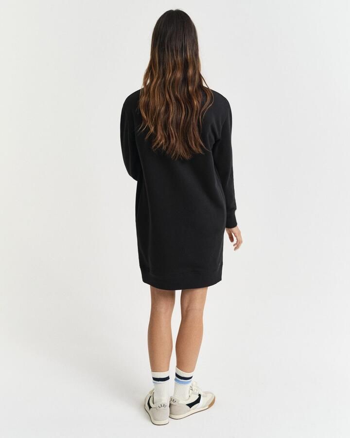Gant Sweatjurk SHIELD C-NECK SWEAT DRESS Shield sweatjurk met ronde hals - Foto 2