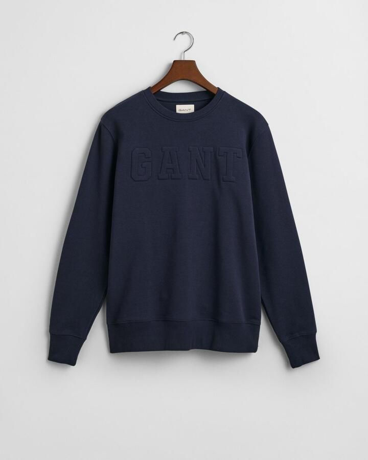 Gant Sweatshirt EMBOSSED C-NECK SWEAT een verheven -grafiekembossing op de borst - Foto 4
