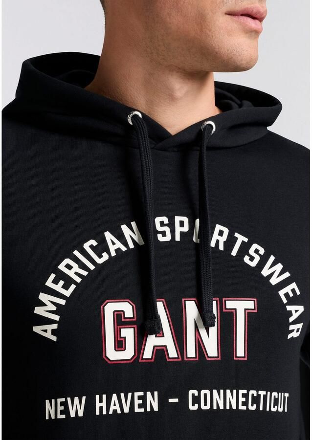 Gant Sweatshirt PRINTED GRAPHIC met capuchon regular fit kangoeroezak