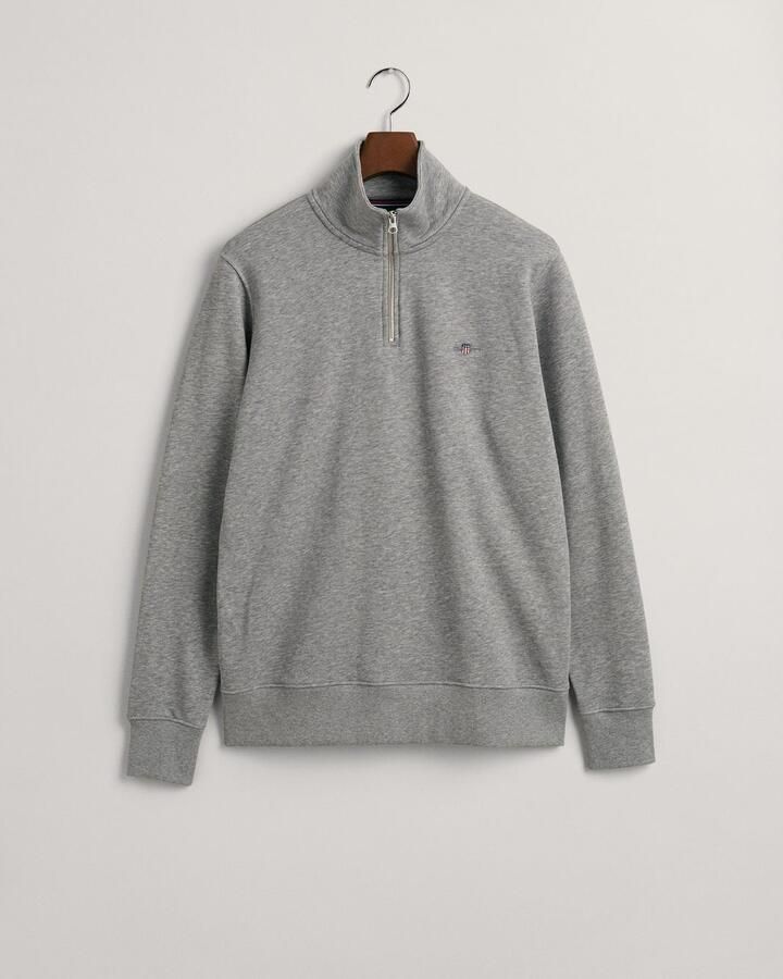 Gant Sweatshirt REG SHIELD HALF ZIP SWEAT met logoborduursel op borsthoogte - Foto 6