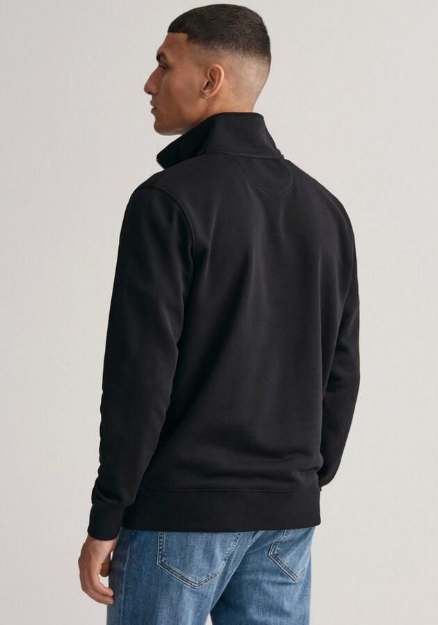 Gant Sweatshirt REG SHIELD HALF ZIP SWEAT met logoborduursel op borsthoogte - Foto 4
