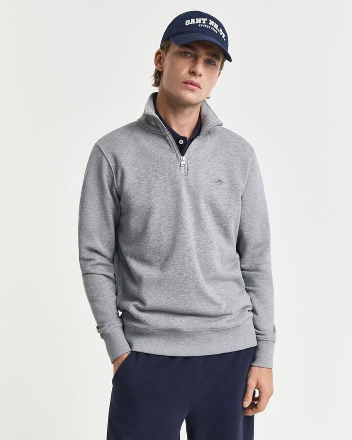 Gant Sweatshirt REG SHIELD HALF ZIP SWEAT met logoborduursel op borsthoogte - Foto 11