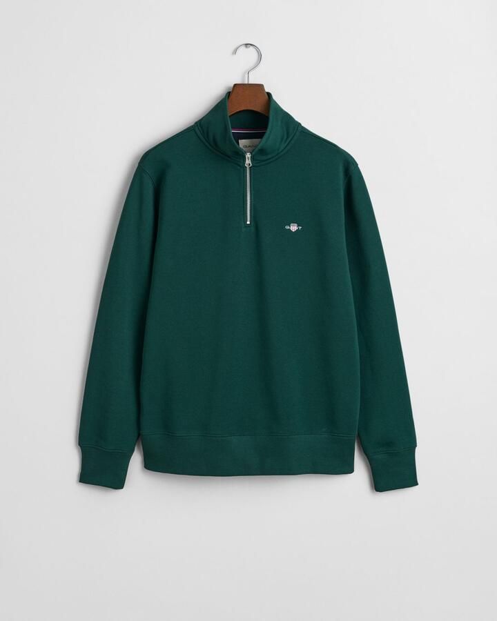 Gant Sweatshirt REG SHIELD HALF ZIP SWEAT met logoborduursel op borsthoogte - Foto 4