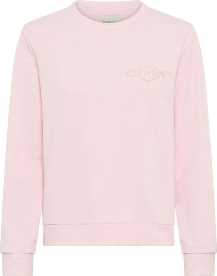 Gant Sweatshirt REG TONAL SHIELD C-NECK SWEAT Ton sur ton borduurwerk ronde hals