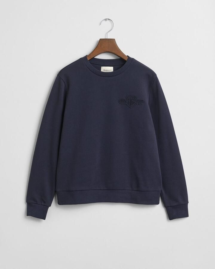 Gant Sweatshirt REG TONAL SHIELD C-NECK SWEAT Ton sur ton borduurwerk ronde hals - Foto 4